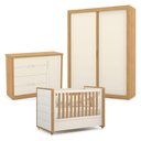 Ver imagem 1 de Quarto de Bebe 2 Portas Tutto New Freijó Off White com Capitonê New Boucle - Matic