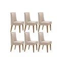 Ver imagem 1 de Kit 6 Cadeiras Sala Jantar Dafne 6 Un Madeira Capuccino/suede Creme - Rufato