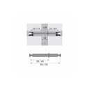 Ver imagem 3 de Haste Dupla Minifix / Rastex Hettich Du 880 P/Mdf 18 Mm Zinco Branco (Kit Com 100 Un)