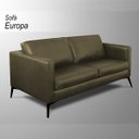 Ver imagem 2 de Sofá Decorativo Sala de Estar Europa 4 Lugares 240cm Couro Fendi - Mozzelar