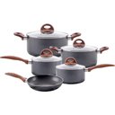 Ver imagem 2 de Jogo de Panelas Antiaderente Ceramic Life 5 Peças com Fundo de Indução Smart Plus Granito - Brinox