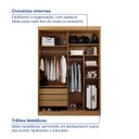 Ver imagem 5 de Guarda-Roupa Solteiro 2 Portas 1 Porta Ripada Samambaia CabeCasa MadeiraOriginals Carvalho
