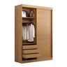 Guarda-Roupa Solteiro 2 Portas 1 Porta Ripada Samambaia CabeCasa MadeiraMadeira - 9