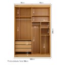 Ver imagem 3 de Guarda-Roupa Solteiro 2 Portas 1 Porta Ripada Samambaia CabeCasa MadeiraOriginals