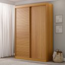 Ver imagem 1 de Guarda-Roupa Solteiro 2 Portas 1 Porta Ripada Samambaia CabeCasa MadeiraOriginals Carvalho