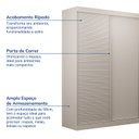 Ver imagem 4 de Guarda-Roupa Solteiro 2 Portas 1 Porta Ripada Samambaia CabeCasa MadeiraOriginals Off White