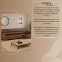 Ver imagem 6 de Sofá Maximu em Corino Marrom 260cm com Chaise 3 Lugares Pés em Metal
