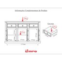 Ver imagem 3 de Balcão Linha Imperial 3 Gavetas Imbuia Fosco Mpo Móveis