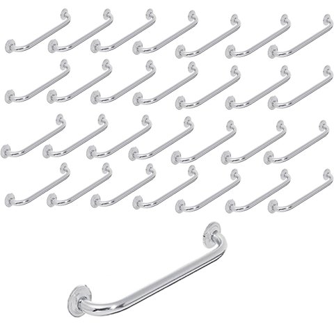 Barra Alça Apoio Kit 30 Uni Aço Inox 40cm Suporte Anti Queda Cadeirante Acessibilidade Idoso Banheir