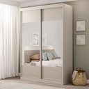 Ver imagem 2 de Guarda-Roupa Solteiro 2 Portas com Espelho Samambaia CabeCasa MadeiraOriginals