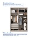 Ver imagem 5 de Guarda-Roupa Solteiro 2 Portas com Espelho Samambaia CabeCasa MadeiraOriginals