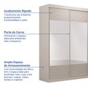 Ver imagem 4 de Guarda-Roupa Solteiro 2 Portas com Espelho Samambaia CabeCasa MadeiraOriginals