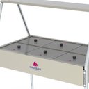 Ver imagem 2 de Buffet Térmico 6 Cubas Progás Tampas de Vidro Prb-06gn 220v