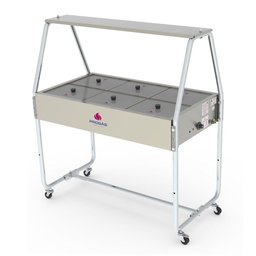 Buffet Térmico 6 Cubas Progás Tampas de Vidro Prb-06gn 220v - 1