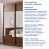 Guarda-Roupa Solteiro 2 Portas com Espelho Samambaia CabeCasa MadeiraOriginals - 8