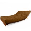 Ver imagem 2 de Sofá Cama Casal Futon Tokio Caramelo Madeira Maciça Cor Imbuia