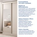 Ver mais imagens de Guarda-Roupa Solteiro 2 Portas 1 Porta com Espelho Samambaia CabeCasa MadeiraOriginals Off White