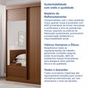 Ver mais imagens de Guarda-Roupa Solteiro 2 Portas 1 Porta com Espelho Samambaia CabeCasa MadeiraOriginals Freijó