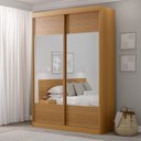 Ver imagem 1 de Guarda-Roupa Solteiro 2 Portas com Espelho Samambaia CabeCasa MadeiraOriginals Carvalho