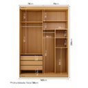 Ver imagem 3 de Guarda-Roupa Solteiro 2 Portas com Espelho Samambaia CabeCasa MadeiraOriginals Carvalho