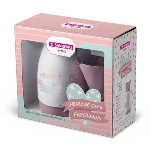 Conjunto Garrafa Térmica 700ml Sup para Filt Café 102 Branca
