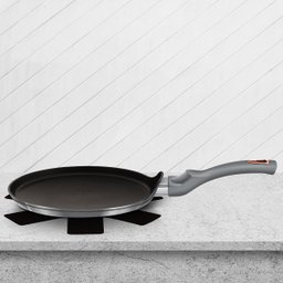 Frigideira Panquequeira Tripla Camada de Mármore 25cm Berlinger Haus e Descanso de Panelas Antiadere - 9