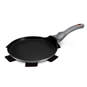 Frigideira Panquequeira Tripla Camada de Mármore 25cm Berlinger Haus e Descanso de Panelas Antiadere