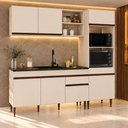 Ver imagem 1 de Cozinha Modulada Compacta 211,5cm Milano Multimóveis MP2400 - Vanilla