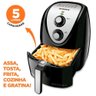 Fritadeira sem Oleo Eletrica Mondial Air Fryer 1500w Preto 110v - 2