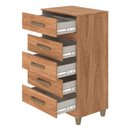 Ver imagem 3 de Cômoda Malta 5 Gavetas Mel - Fellicci