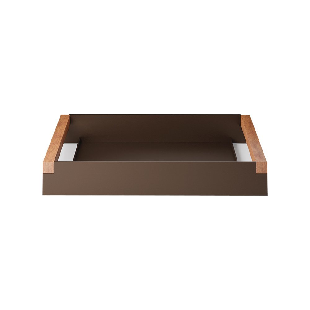 Bandeja Decorativa para Sala de Jantar Linha Nexo 40x25cm Aço Corten - 3