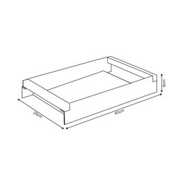 Bandeja Decorativa para Sala de Jantar Linha Nexo 40x25cm Aço Corten - 6