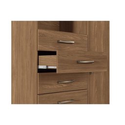 Cômoda Casal Marabá 1.6 C/ 1 Porta 2 Nichos e 6 Gavetas C/ Espelho Jatoba/areia - Santos Andirá - 4