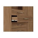 Ver imagem 4 de Cômoda Casal Marabá 1.6 C/ 1 Porta 2 Nichos e 6 Gavetas C/ Espelho Jatoba/areia - Santos Andirá