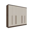 Ver imagem 4 de Quarto Casal Completo Guarda Roupa 6 Portas com Cômoda Cama e Cabeceira Tcil Móveis