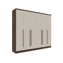 Quarto Casal Completo Guarda Roupa 6 Portas com Cômoda Cama e Cabeceira Tcil Móveis - 4