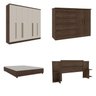 Quarto Casal Completo Guarda Roupa 6 Portas com Cômoda Cama e Cabeceira Tcil Móveis - 3