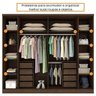 Quarto Casal Completo Guarda Roupa 6 Portas com Cômoda Cama e Cabeceira Tcil Móveis - 10