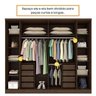 Quarto Casal Completo Guarda Roupa 6 Portas com Cômoda Cama e Cabeceira Tcil Móveis - 11