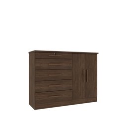Quarto Casal Completo Guarda Roupa 6 Portas com Cômoda Cama e Cabeceira Tcil Móveis - 18
