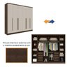 Quarto Casal Completo Guarda Roupa 6 Portas com Cômoda Cama e Cabeceira Tcil Móveis - 12