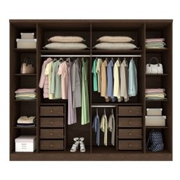 Quarto Casal Completo Guarda Roupa 6 Portas com Cômoda Cama e Cabeceira Tcil Móveis - 7