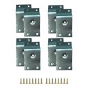 Ver imagem 1 de Chapinha Chapa Base Inclinada com Parafusos para Pé Palito Zincado:Kit 8