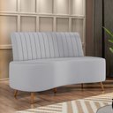 Ver imagem 2 de Sofá Chaise Living 2 Lugares 135cm para Sala Cayman K01 Veludo Cinza - Lyam Decor