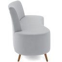 Ver imagem 6 de Sofá Chaise Living 2 Lugares 135cm para Sala Cayman K01 Veludo Cinza - Lyam Decor