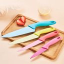 Ver imagem 2 de Kit Facas Coloridas 4 Pecas Ceramica Aco Inox Cabo Plastico