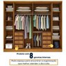Quarto Casal Completo Guarda Roupa 6 Portas com Cômoda Cama e Cabeceira  - 8