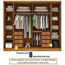 Ver mais imagens de Quarto Casal Completo Guarda Roupa 6 Portas com Cômoda Cama e Cabeceira