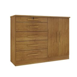Quarto Casal Completo Guarda Roupa 6 Portas com Cômoda Cama e Cabeceira  - 18