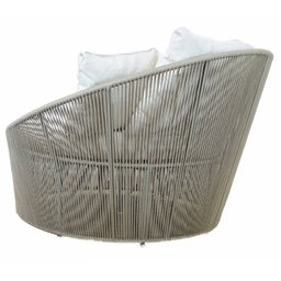 Chaise redondo, poltrona grande redonda confortável em corda náutica e alumínio - varandas e jardins - 3